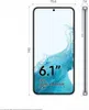 A diagram showing the dimensions of a smartphone. Produktbild-Vorschau