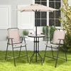 A patio set with a table and two chairs on a grassy lawn. Podgląd zdjęcia produktu
