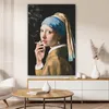 MuchoWow® - Leinwandbilder - Mädchen mit Perlenohrring - Produktbild-Vorschau 6