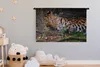 MuchoWow® Wandteppich Wandbehang Panther - Baum - Dschungel Produktbild-Vorschau 3