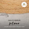 carpetfine Tapis Jute Nele Ronde couleur naturelle beige Ø Voir les images du produit 3
