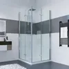 IMPTS Duschkabine Eckeinstieg 70x100 cm 180º Doppel Falttür Produktbild-Vorschau 2
