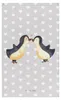 Mr. & Mrs. Panda Gobelin Pinguin Liebe - Grau Pastell - Produktbild-Vorschau 1