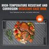 VEVOR Gusseisen Grillplatte BBQ Wendeplatte 425x246x16mm Produktbild-Vorschau 3