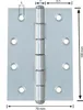10 Gerollte Scharniere halbbreit 100 x 70 x 2,5 mm Silber Produktbild-Vorschau 2