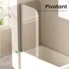 EMKE 70x140cm Parawan prysznicowy do wanny Parawan składany Podgląd zdjęcia produktu 3