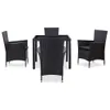 The Living Store 5-tlg. Garten-Essgruppe Poly Rattan Produktbild-Vorschau 2