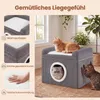 KOMFOTTEU Katzenhöhle, Katzenhaus mit Sisal-Kratzmatte & Produktbild-Vorschau 3