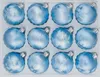 12 tlg. Glas-Weihnachtskugeln Set in "Ice Blau" Eislack Produktbild-Vorschau 1