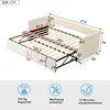 ProximaX Beige-Samt-Ausziehsofa-Bett mit Produktbild-Vorschau 7