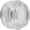 A close-up, isolated shot of a clear glass lamp cover. Produktbild-Vorschau