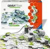 A product shot of a Gravitrax Race Theme Set box and a close-up of the assembled toy. Podgląd zdjęcia produktu