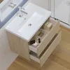 Waschtisch mit Unterschrank 60cm Alast Badmöbel Set Eiche Produktbild-Vorschau 3