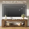 Mobile TV in legno massello, 140 cm, con 2 ripiani, ideale Anteprima dell’immagine prodotto 3