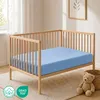 Buymax Baby Spannbettlaken 60x120 cm Hellblau, Jersey 100% Produktbild-Vorschau 2