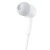 A close-up of a white in-ear headphone with a silicone ear tip. Produktbild-Vorschau