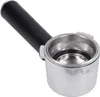 A close-up shot of a coffee machine portafilter against a white background. Produktbild-Vorschau