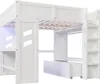 Gaming Hochbett mit Schreibtisch, LED-Beleuchtung, USB & Produktbild-Vorschau 8