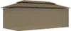 vidaXL Pavillon mit Vorhängen 600x298x270 cm Taupe 180 g/m² Produktbild-Vorschau 2