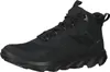 A black hiking boot against a white background. Produktbild-Vorschau