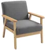 Silla de comedor HOMCOM con reposabrazos, sillón de relax, Vista previa de la imagen del producto 1