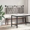 vidaXL Tête de lit suspendue en tissu taupe Voir les images du produit 4