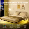 Letto galleggiante 160x200 nero, letto in metallo con LED Anteprima dell’immagine prodotto 8