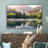 MuchoWow® - Leinwandbilder - Natur - Bäume - Berge - See - Produktbild-Vorschau 4