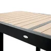 A close-up view of a table's surface and edge, showing the material and a logo. Produktbild-Vorschau