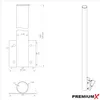 PremiumX Balkonhalter 100cm Ø 48mm Stahl Mast Geländer SAT Produktbild-Vorschau 7