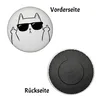 Katze mit Mittelfinger Magnet rund Produktbild-Vorschau 2