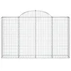 Gabionen mit Hochbogen 15Stk. 200x30x120/140cm Verzinktes Produktbild-Vorschau 4