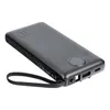 A black and gray power bank with a strap is shown against a white background. Anteprima dell’immagine prodotto