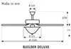 Ventilatore da soffitto con luce e catene Builder Deluxe Anteprima dell’immagine prodotto 4