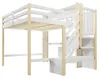 Lit mezzanine 140 x 200 cm avec éclairage LED et escalier, Voir les images du produit 16