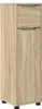 A tall, narrow cabinet with a wood grain finish. Podgląd zdjęcia produktu