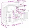 vidaXL Garten-Schrank Natur 78 x 36,5 x 78 cm Massivholz Produktbild-Vorschau 8