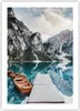 Poster - Poster ohne Rahmen - Boote Berge Hafen - 50x70 cm Produktbild-Vorschau 1
