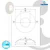 tecuro Universal Siphonrosette Ø 85 mm für Wandohr Ø 40 mm, Produktbild-Vorschau 3