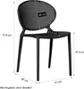 Homestyle4u Gartenstuhl WM schwarz 4er Set stapelbar Produktbild-Vorschau 6