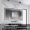 AICA LED Badspiegel Rechteck 140x80cm Beschlagfrei Produktbild-Vorschau 2