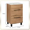 A product shot of a bathroom vanity with dimensions indicated. Podgląd zdjęcia produktu