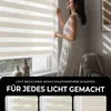 Doppelrollo Fenster ohne Bohren Zevra 45x160cm creme Produktbild-Vorschau 3