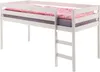Hochbett ERIK Spielbett Kinderbett Bett, Kiefer massiv weiß Produktbild-Vorschau 1