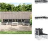vidaXL 9-tlg. Garten-Lounge-Set mit Kissen Weiß Stahl -  Produktbild-Vorschau 1
