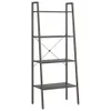 Standregal 4 Böden Schwarz 56x35x140 cm , Bücherregale Produktbild-Vorschau 2