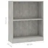 vidaXL Bibliothèque gris béton 60x24x74,5 cm Bois composite Voir les images du produit 12