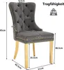 A diagram showing the dimensions of a chair, with text indicating load capacity. Náhled obrázku produktu