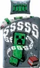 Bavlněné povlečení 140x200 Minecraft hra šedozelený povlak Náhled obrázku produktu 2