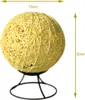 Dekolampe NEST - helle Bastkugel mit 6 warmweißen LEDs - dimmbar - USB Stromversorgung - D: 15cm Produktbild-Vorschau